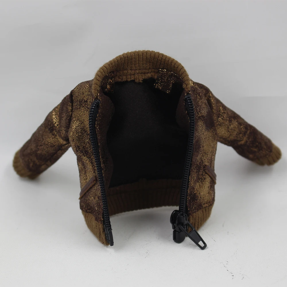 Наряды для куклы Blyth, блестящее Коричневое Пальто, костюм для 1/6, pullip jerryberry licca icy dbs doll
