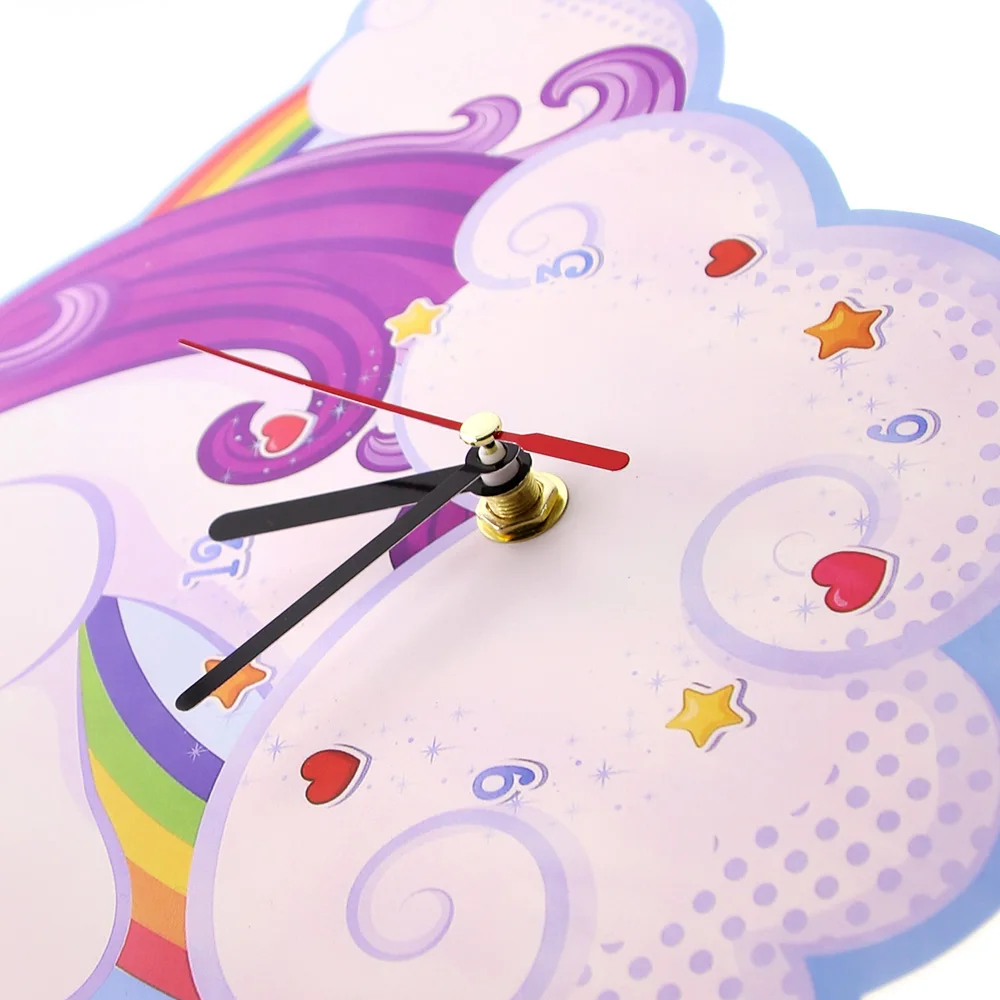 Единорог настенные часы Единорог и Радуга Декор Волшебные часы креативное искусство настенные украшения время часы для детей девочек ее