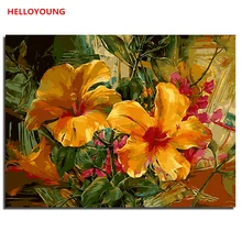 YH162 DIY Ручная роспись маслом красота Кокс цифровая живопись по номерам Масляные картины китайские картины-свитки домашний декор