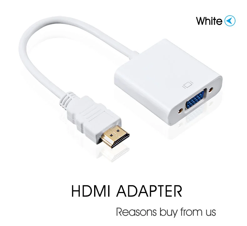 0,25 м Мужчина HDMI к VGA Женский HDMI адаптер VGA Video Converter 1080 P цифро-аналоговый аудио для портативных ПК Tablet проектор