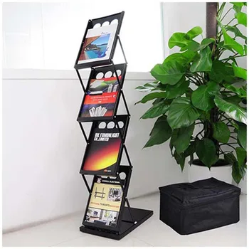 

A4 Portable display Metal Data frames folding exhibition stand shelf