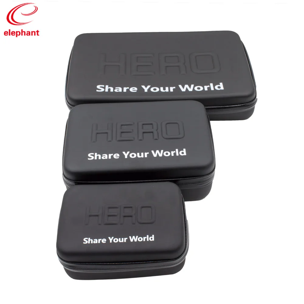 

Go pro Black Smooth Surface Travel Storage Waterproof Bag Box Case For GoPro HD Hero 4/3+/3/ SJ4000 Camera Accessories GP351