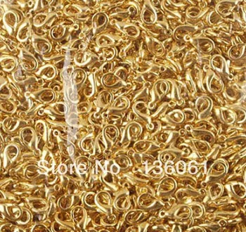 

200pcs Fashions Gold Plated Lobster Clasps For Jewelry Making Findings Bracelets Crafts Handmade Accessories DIY Gifts Z306