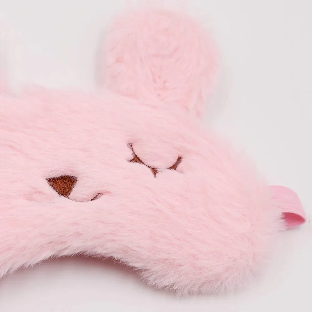 Мультяшная плюшевая детская эластичная маска для сна с кроликом повязка для век повязка купального костюма повязка на голову тюрбан мягкая удобная для лучшего сна