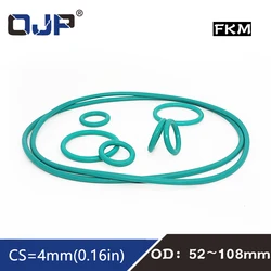 Durable Green FKM Rubber O - Ring Seal - 4mm Thickness, Various Sizes Available - 55x47x4mm