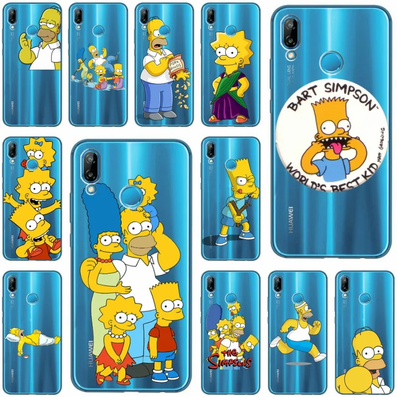 

The Simpsons Cartoons Cover Soft Silicone TPU Phone Case For Huawei P8 P9 P10 P20 Lite P9 P20 Plus Mate 9 10 Honor 9 V9