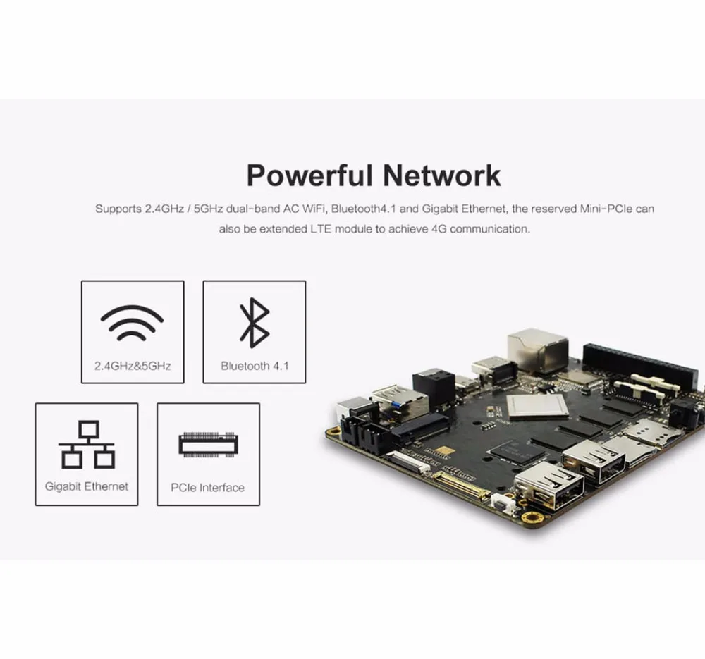 Firefly RK3399: 6 ядерный 64 битный высокопроизводительный 2G/4G DDR + 16G eMMC Двойная камера