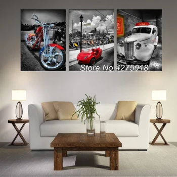 

DIY Diamond Painting Cross Stitch Kit Full Diamond Embroidery 5D Square Diamond Mosaic Home Decor motorcycle triptych ML192