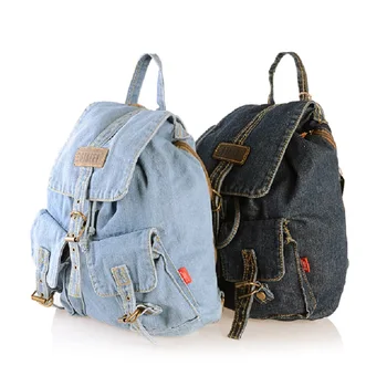 

Classic Vintage Fashion Denim Jean Women Backpacks Retro Style Crossboday Bags Girls School Bags Travel Casual daypacks