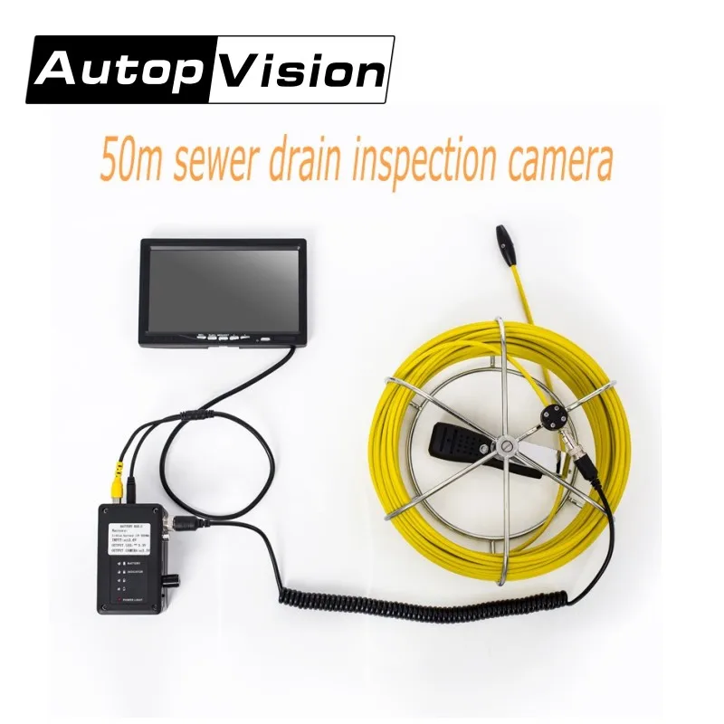 DHL Free AP70 100M Cable Underwater mini camera 7" TFT LCD 6.5/17/23mm Sewer Pipeline Endoscope Inspection Snake DVR Camera