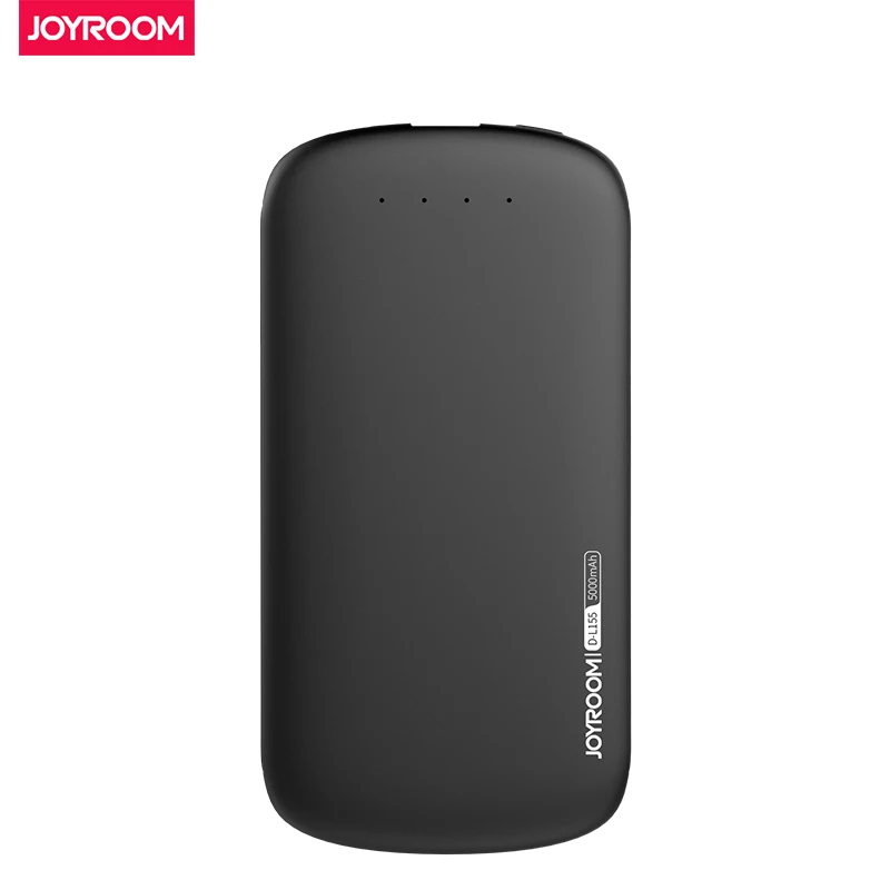 JOYROOM 5000 мА/ч, ультра тонкий Мощность банка для Xiaomi телефон Портативный внешний Батарея Зарядное устройство Мощность банка для iphone samsung Note 8 S8 - Цвет: black