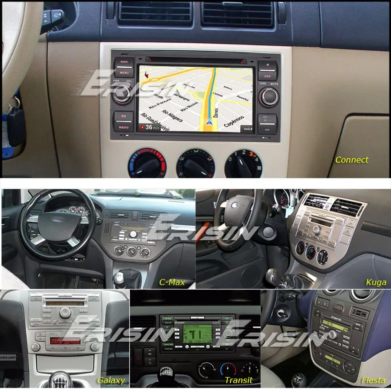 Cheap Erisin ES8831FB 7" Android 8.0 Octa core 4G RAM Car DVD GPS Radio DVR DAB+ DVD for Frod Transit Focus Fiesta Kuga 2