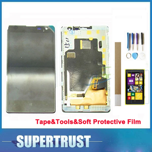 

1PC/Lot For Nokia Lumia 1020 RM-875 RM 875 With Frame LCD Display+Touch Screen Digitizer Assembly Black Color With kit
