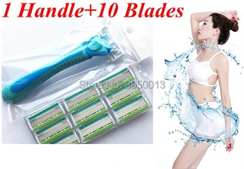 

6 layer 5 3 Razor Blade Face Care replace head shaver women shaving blade for gillettee RU & EU machine handle