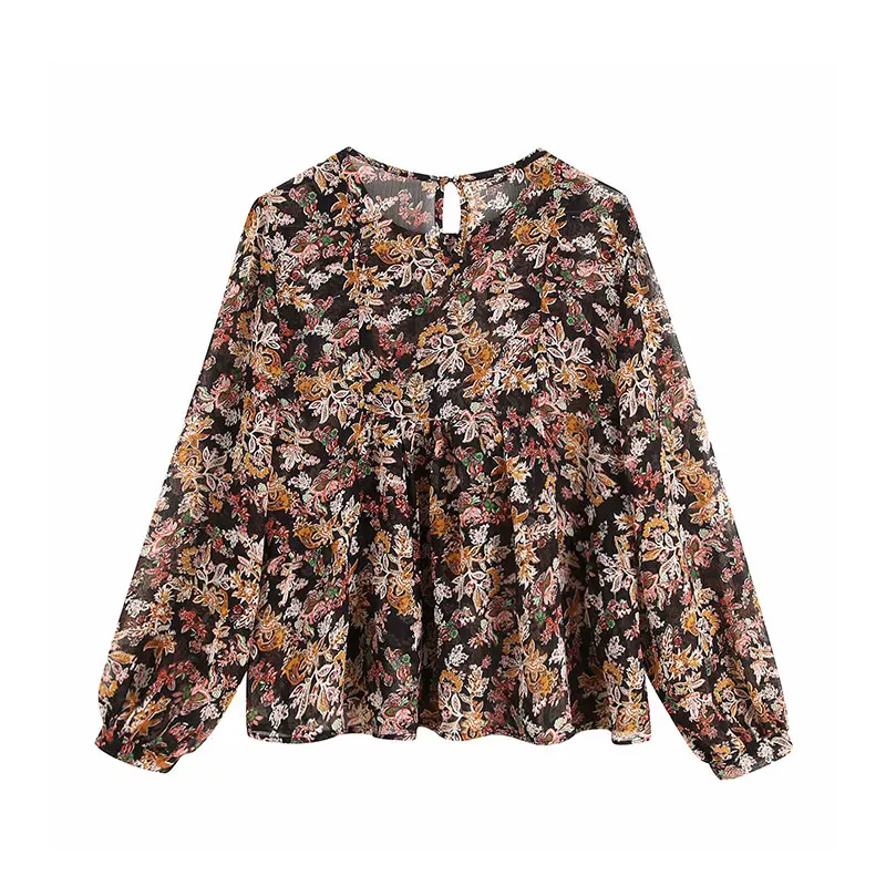 خمر شيك الزهور طباعة بلوزات من الشيفون إمرأة البلوزات 2019 الأزياء طويلة الأكمام التطريز خليط القمصان عارضة Blusas موهير خمر شيك الزهور طباعة بلوزات من الشيفون إمرأة البلوزات 2019 الأزياء طويلة الأكمام التطريز خليط القمصان عارضة Blusas موهير
