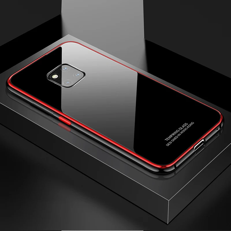 

Aluminum Metal Frame Case For Huawei Mate 20 Pro Case Mate20 Tempered Glass Back Cover for Huawei Mate 20 Lite Metal Bumper Case