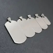 316L нержавеющая сталь серебро собаки бирки кулон из нержавеющей стали собаки бирки ожерелье ювелирные изделия