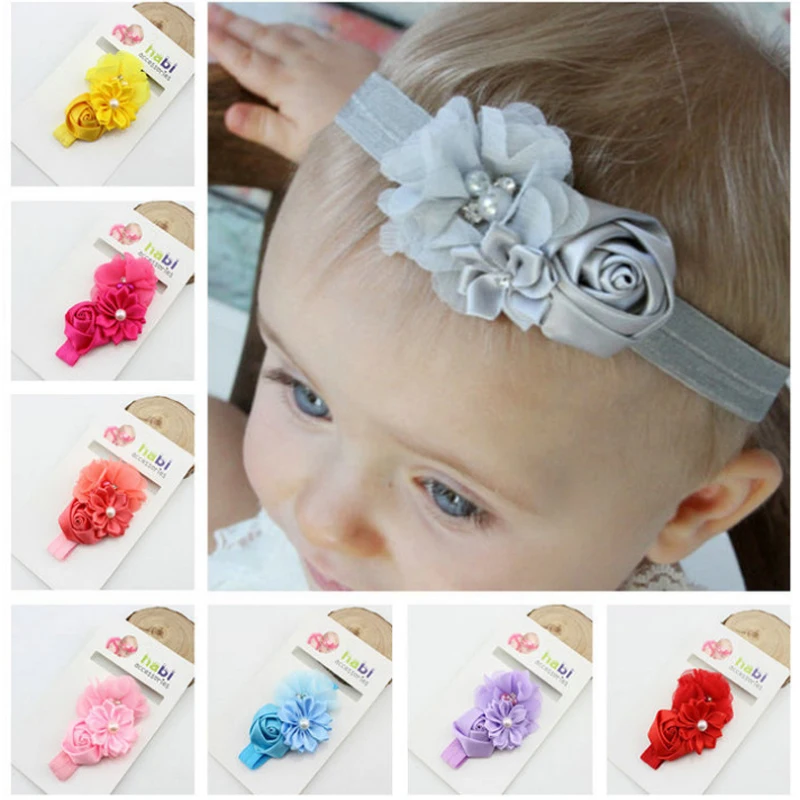 Hot Selling Newborn Baby Safe Hair Accessories Hand Made Pearl Children