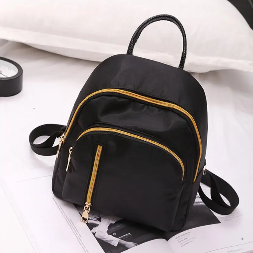 maison Backpacks high quality canvas Black Fashion Gold vertical zipper ...