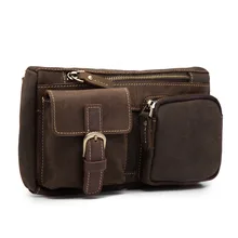 Модная качественная кожаная мужская сумка через плечо, дизайнерская Повседневная дорожная сумка для сигарет, сумка на пояс для путешествий, мужская сумка 811-10