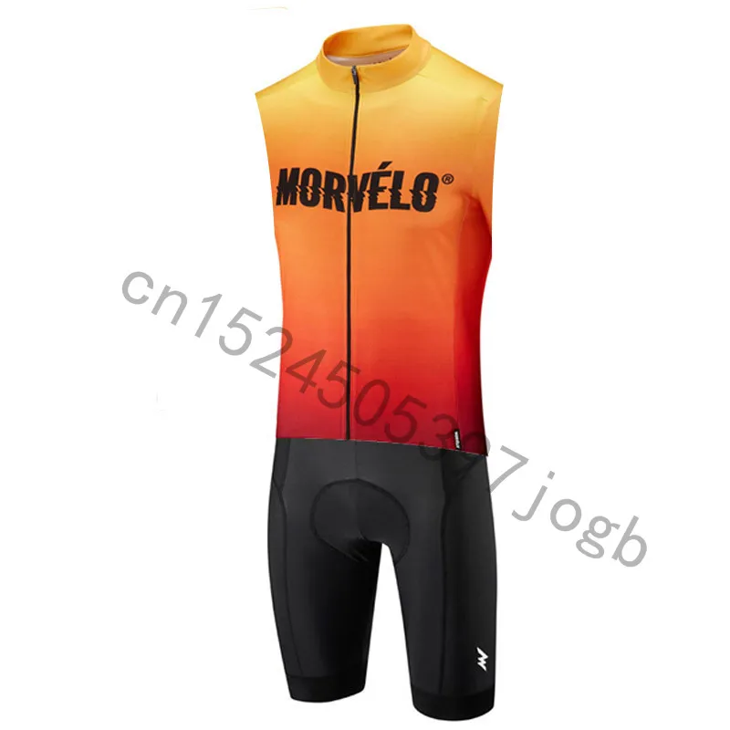Morvelo бренд Велоспорт Набор триатлон, Велоспорт Skinsuit для мужчин MTB велосипед без рукавов Велоспорт Джерси Pro комплект женских купальных костюмов Ciclismo