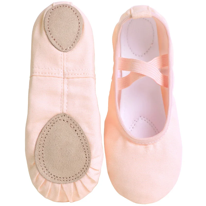 Girls Women  Ballet Slippers Ballet Dance Shoes Adult Gymnastics Training Shoes Canvas Soft Sole Ballet Shoes