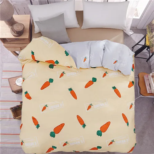 Одиночный пододеяльник, зеленый пододеяльник, 150*200 см, Семейный комплект постельного белья, красное сердце, домашнее текстильное постельное белье, геометрическое одеяло, 1 шт - Цвет: carrot 2