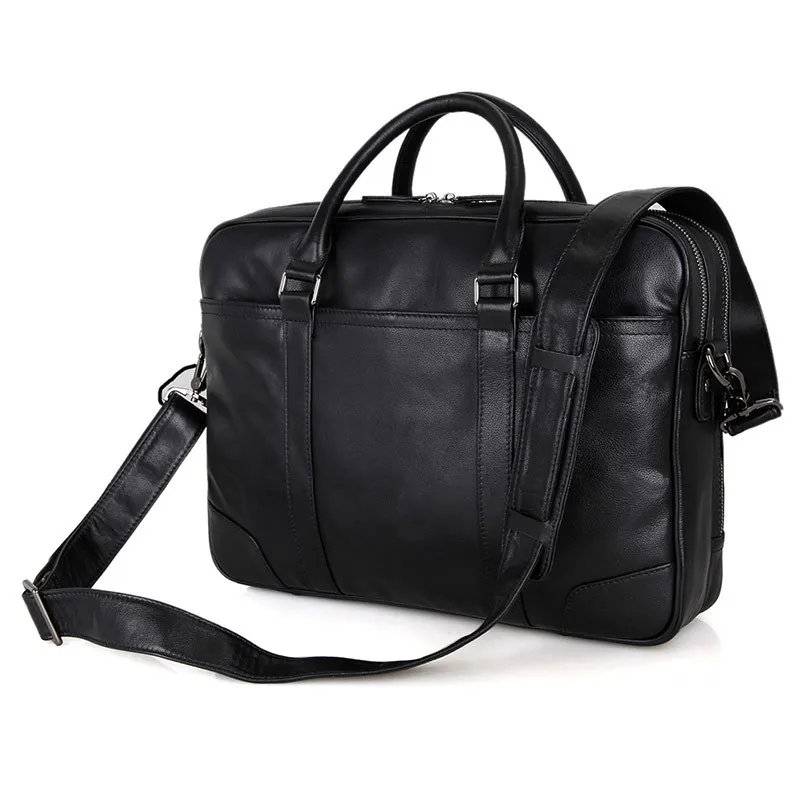 

100% Cowhide Leather Men Handbags Travel Large Men's Shoulder Messenger Bags High Quality Laptop Genuine Leather Briefcase
