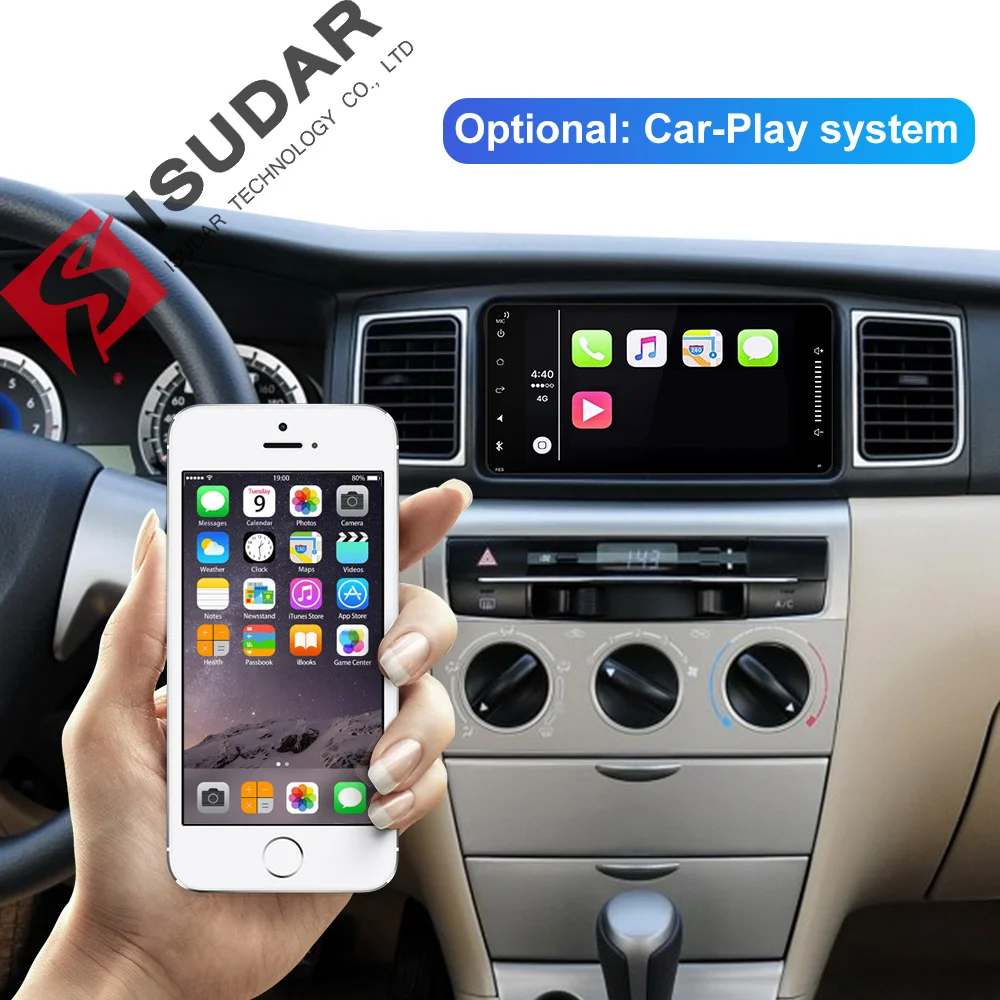 Isudar 2 Din Авто Радио Android 9 для Toyota/Corolla/Altis/RAV4/CAMRY Восьмиядерный ram 4 Гб Автомобильный мультимедийный видео плеер gps DVR FM