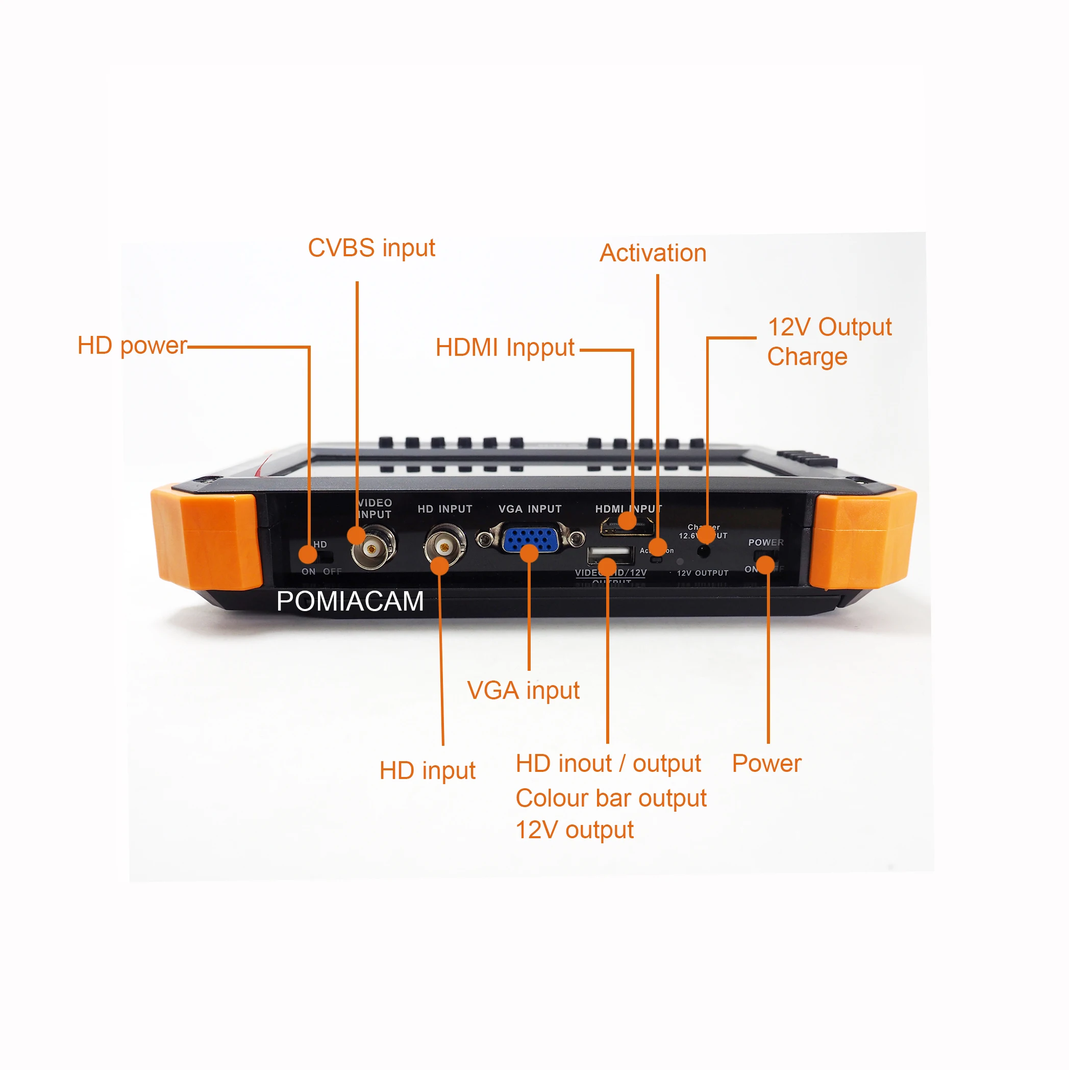 X41TAC AHD CCTV тестер монитор 4 в 1 для TVI CVI CVBS камеры безопасности 1080P с 7 дюймовым ЖК