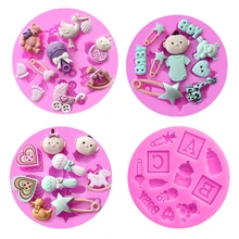 Moule à gâteau en Silicone, 1 pièce, à Fondant, à chocolat, à savon, pochoirs de cuisine, outils de pâtisserie, forme en Silicone