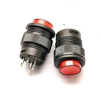

10PCS R16-503BD Without Lock ON/OFF LED Light Push Button Reset Switch Red yellow green