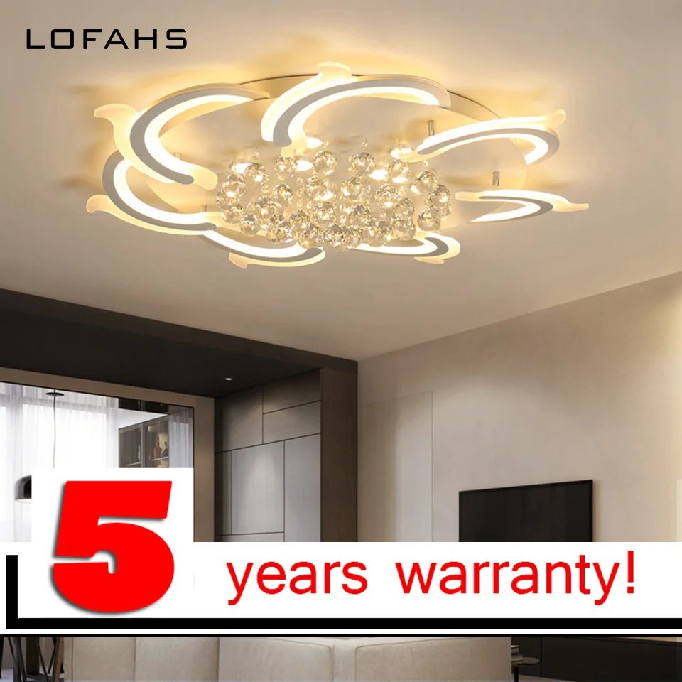 

LOFAHS Modern led chandelier Crystal lamp Remote Ceiling chandelier lighting fixture fluminaria luster avize lutre ledlamp