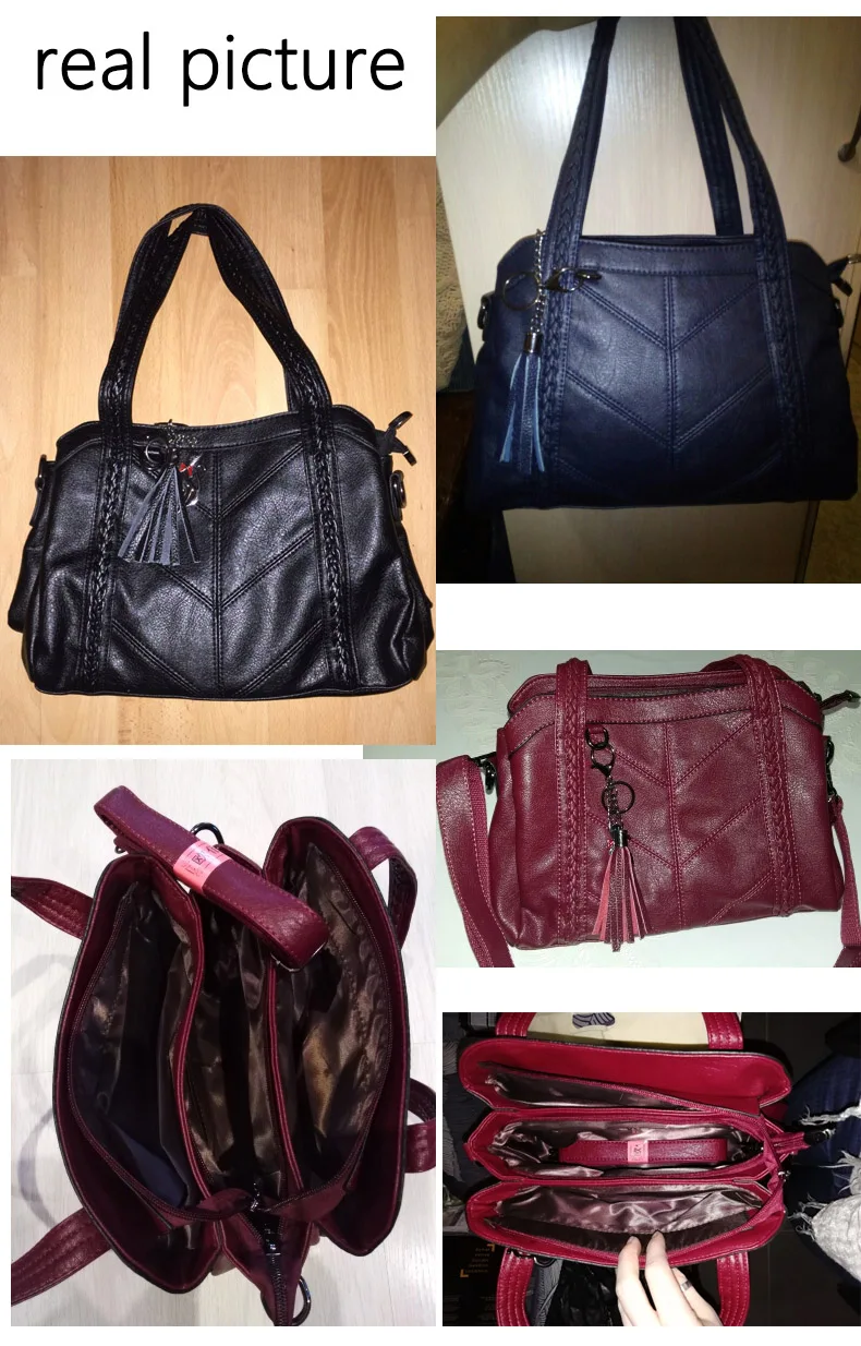 Women Casual Tote Bag Female Handbag Small Shoulder Bag for Women Tote Ladies Vintage Genuine Leather Crossbody Bag Sac A Main