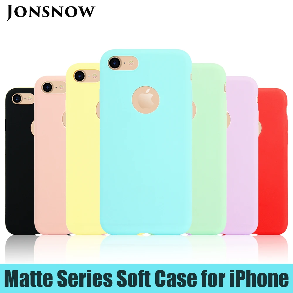 Чехол для телефона JONSNOW iPhone 6S 7 8 Plus 5S SE матовый однотонный Чехол-желе 11 Pro X XR XS Max