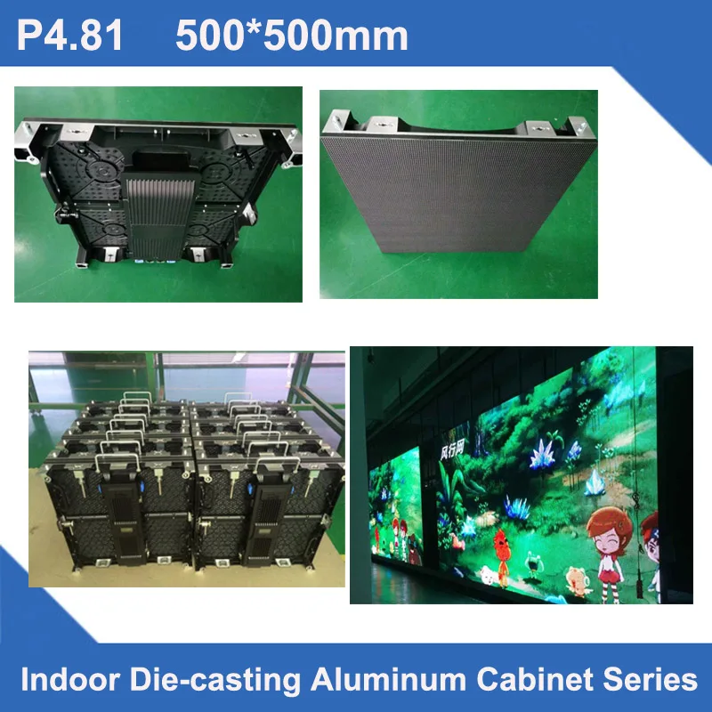 

TEEHO P4.81 indoor LED screen Display wall DieCast Cabinet panel indoor smd led video rental advertising wedding hotel stadium