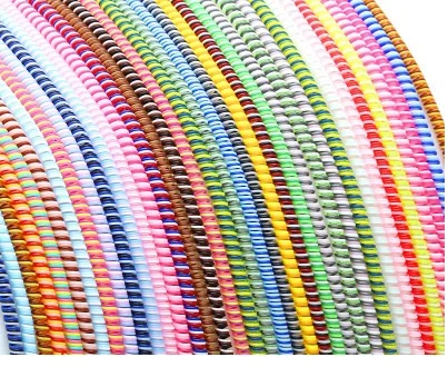 

1.4M Cable protector Bobbin winder Data Line Case Rope Protection Spring twine For iPhone Android USB Earphone Cover