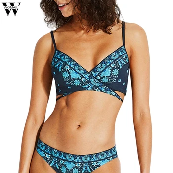 

Womail New arrivals underwear sexy bra sets sexy 2 Piece Printed Padded Bra Beach holiday swimming sexy clothing women bra set