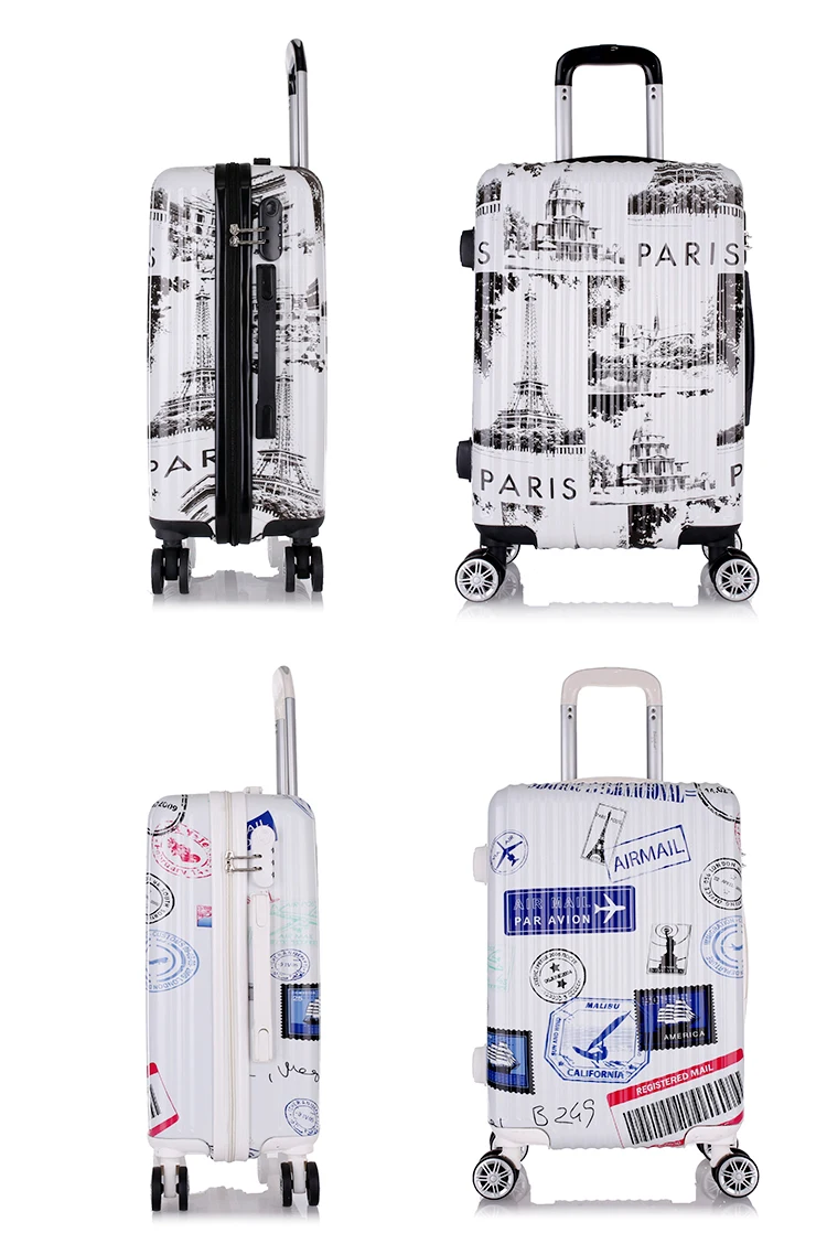 Милый мультфильм студентов багаж серии 20/24 дюймов чемодан из АБС и прокатки багаж Spinner бренд дорожная сумка с колесиками