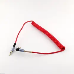 10 пар 3,5 мм 1/8 "Мужской стерео TRS правый угол для мужчин Aux звук свернут кабель 5Ft красный и белый