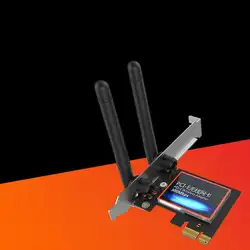 Двойные антенны беспроводной сетевой карты PCI-E с 2 300 Мбит/с 2,4G 100 метров черный интерфейс WiFi адаптер