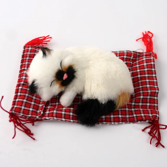 6 Colors Cute Kitten Toys Simulation Animal Dolls Sleeping Cats Doll