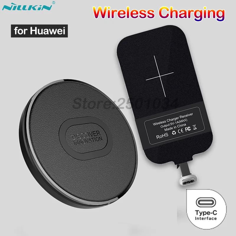 

Nillkin Mini Qi Wireless Charger+USB Type C Receiver Wireless Charging for Huawei Honor 9 10 20 P9 P30 P20 Lite Mate 20 9 10 Pro