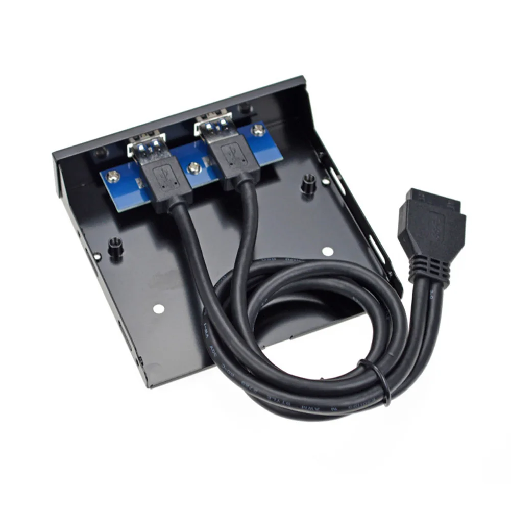 حار جديد PCI اكسبرس 19/20Pin إلى ثنائي USB 3.0 قرص مرن الجبهة لوحة التوسع بطاقة