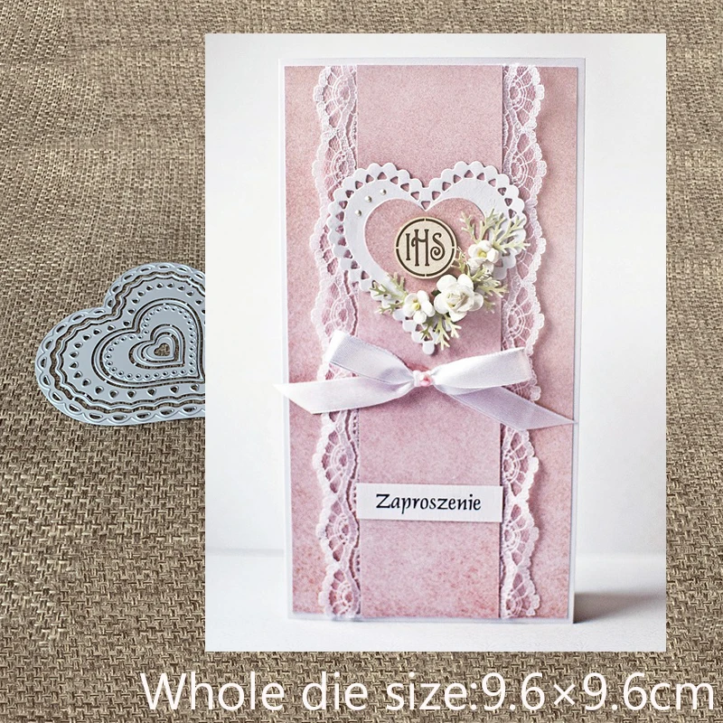 

New Design Craft Metal Cutting Die cut dies 5pcs heart decoration scrapbook Album Paper Card Craft Embossing die cuts