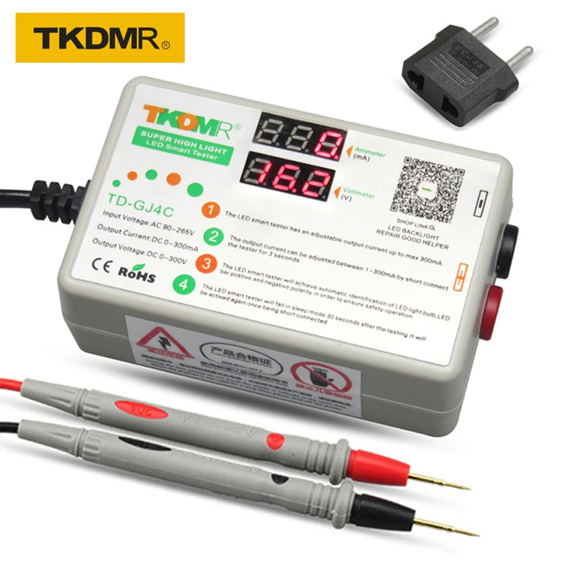 Tkdmr gj4c Nova Arquitetura Lâmpada Led Backlight tv Lcd Tester Polaridade Identificação Automática 90 w 0 300 v 1 300ma