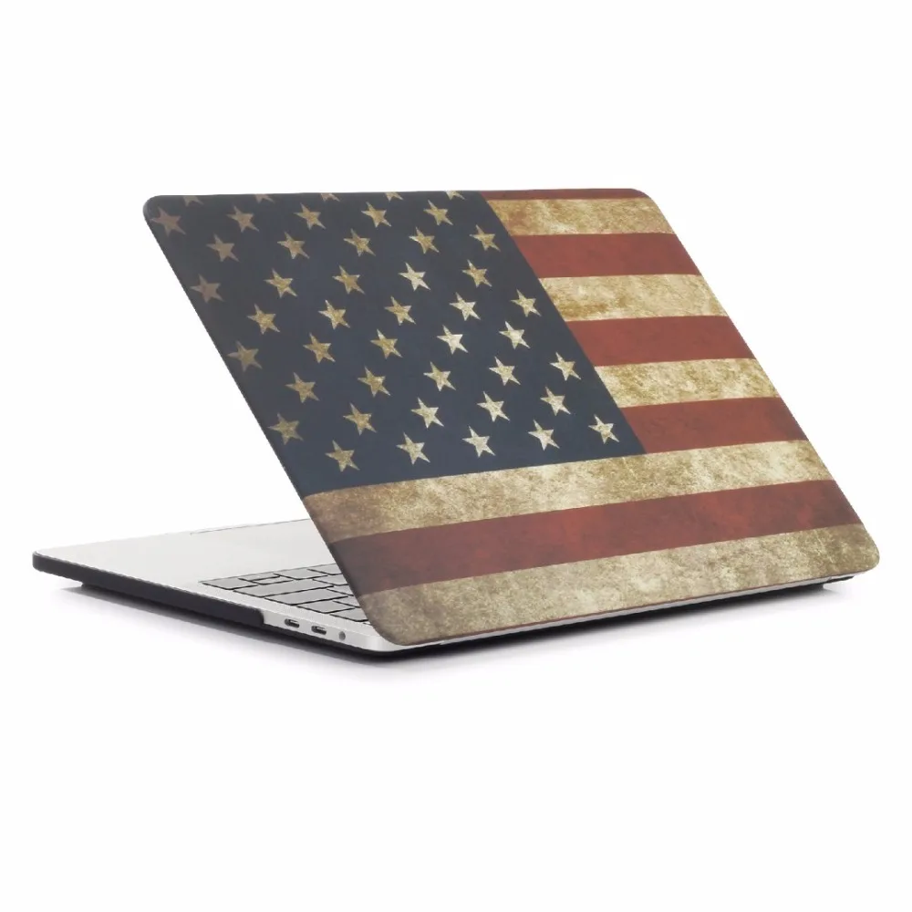 Жёсткий защитный чехол с флагом Англии и США для MacBook 11, 12, Air, 13 дюймов, Pro, 13, Pro, retina, 15 дюймов, сенсорная панель