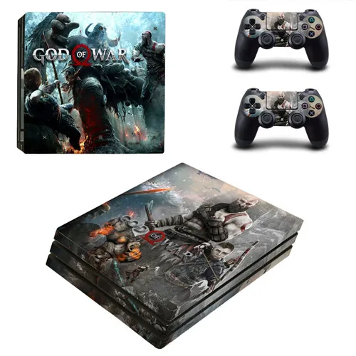 Игра God of War PS4 Pro наклейка для кожи виниловая наклейка для sony Playstation 4 консоль и 2 контроллера PS4 Pro наклейка для кожи - Цвет: YSP4P-2077