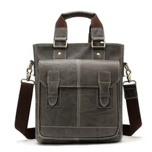 Bolso Vertical de cuero genuino Natural de 100% bolso de moda Vintage para hombres bolsas de mensajero de hombro Maletín de negocios disponible para A4