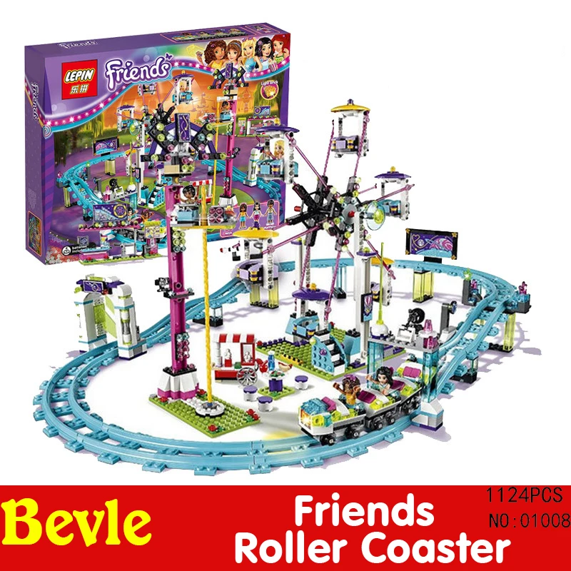 

LEPIN 01008 1124pcs  Original Box Amusement Park Roller Coaster Model Building Block Bricks